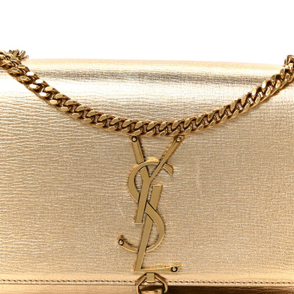 Saint Laurent Metallic Calfskin Small Classic Monogram Kate Tassel Satchel Gold 8 of 11
