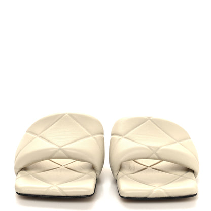 Bottega Veneta Nappa Quilted Rubber Lido Flat Sandals 36.5 Sea Salt 2 of 8