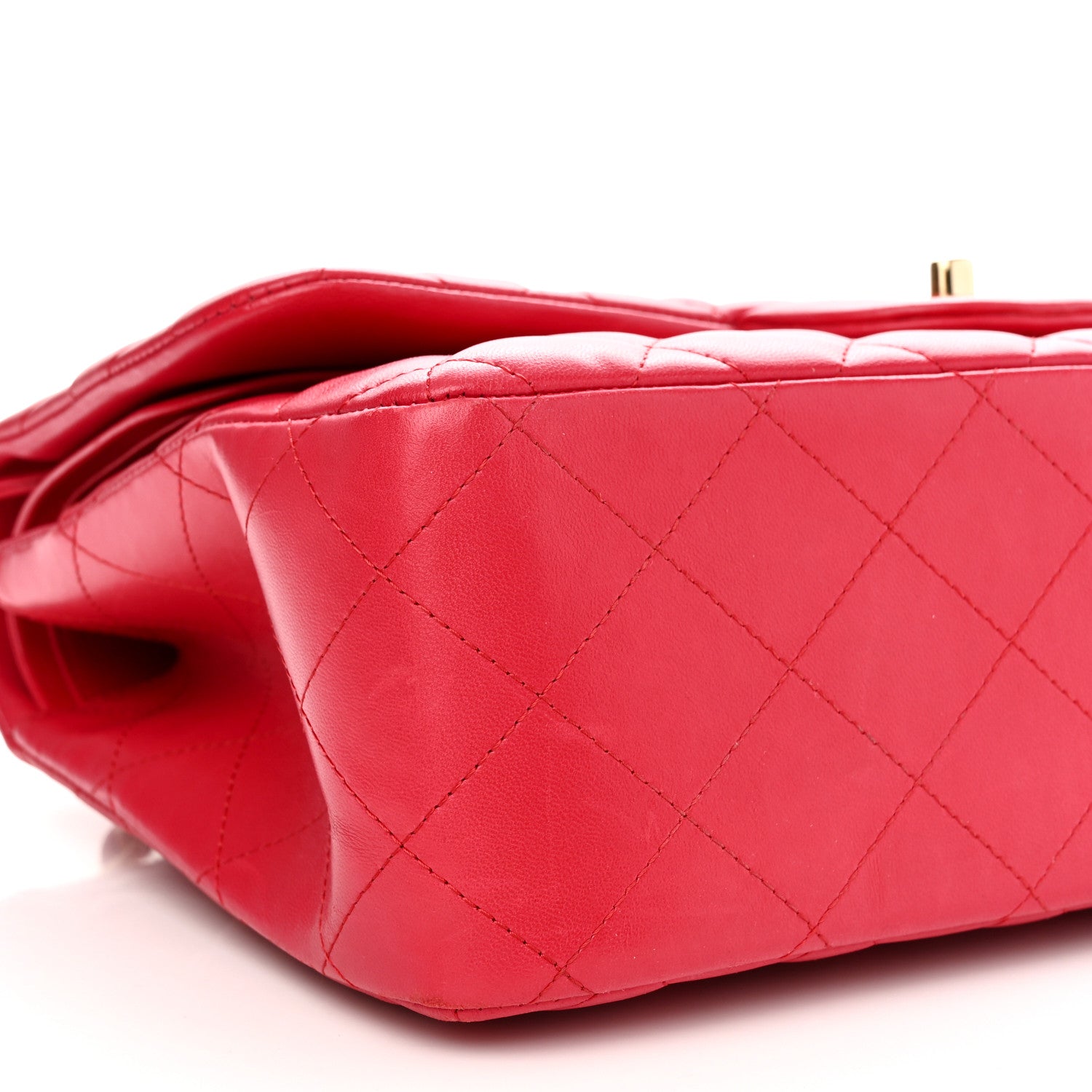 Chanel Lambskin Quilted Jumbo Double Flap Dark Pink 9 of 10