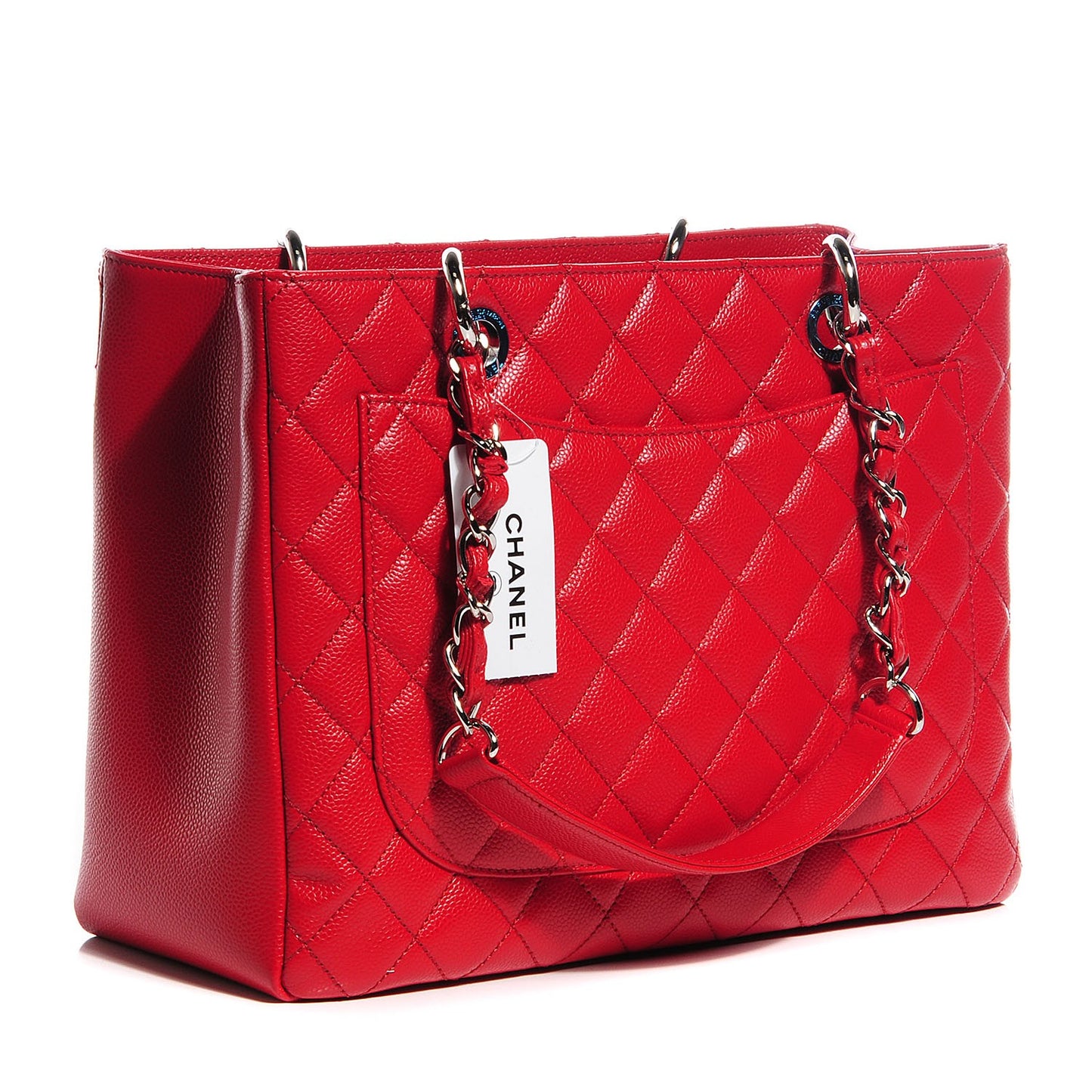 Caviar Quilted Grand Shopping Tote GST Red