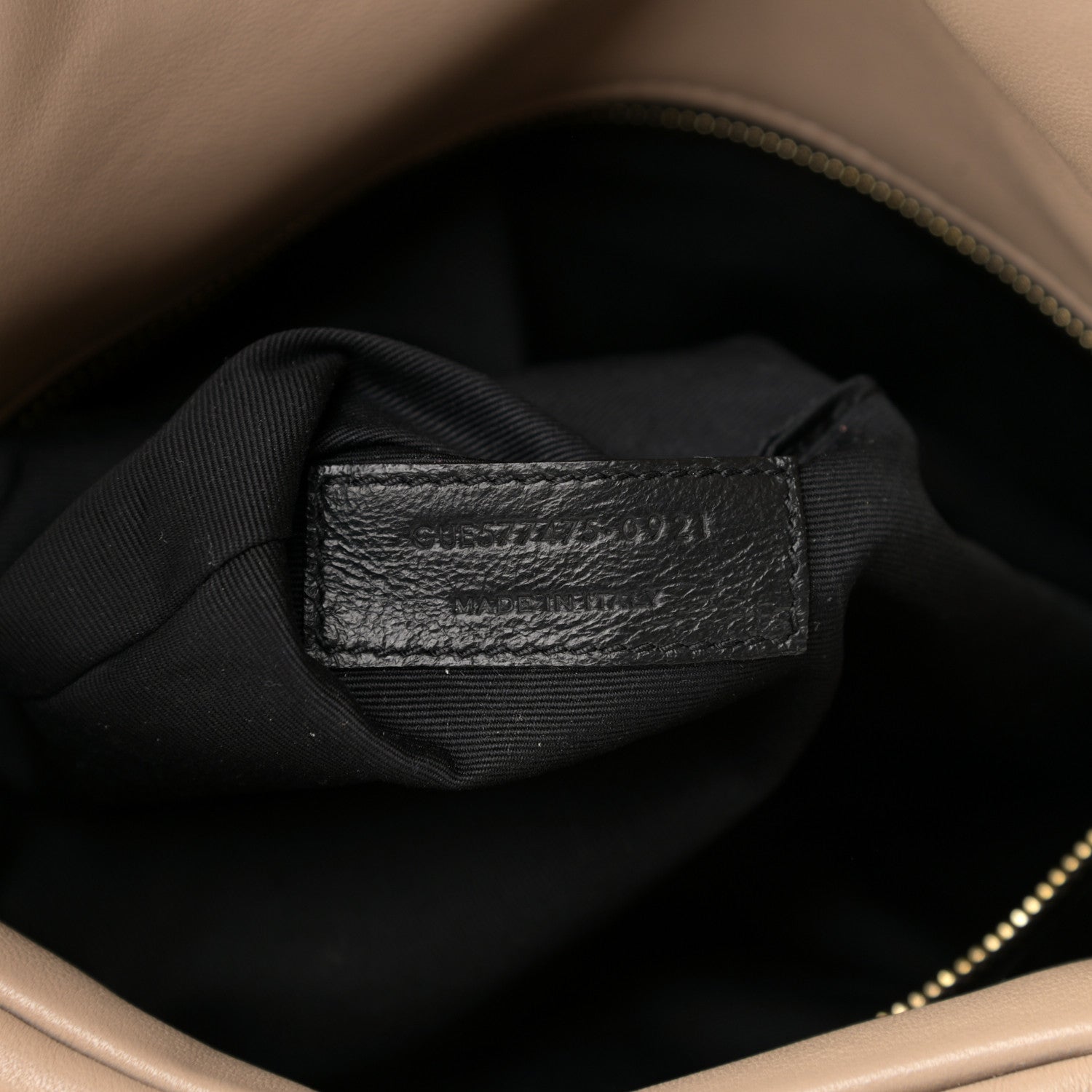Saint Laurent Lambskin Quilted Medium Loulou Puffer Monogram Chain Satchel Dark Beige 7 of 13