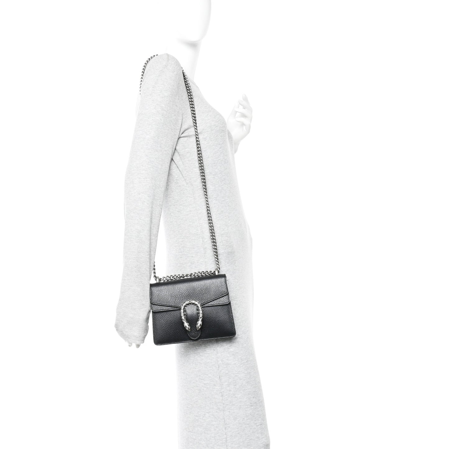 Calfskin Mini Dionysus Shoulder Bag Black