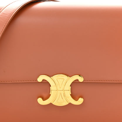 Celine Shiny Calfskin Medium Triomphe Terracotta 8 of 12