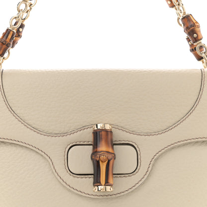 Gucci Pebbled Calfskin Bamboo Chain Bag White 8 of 12