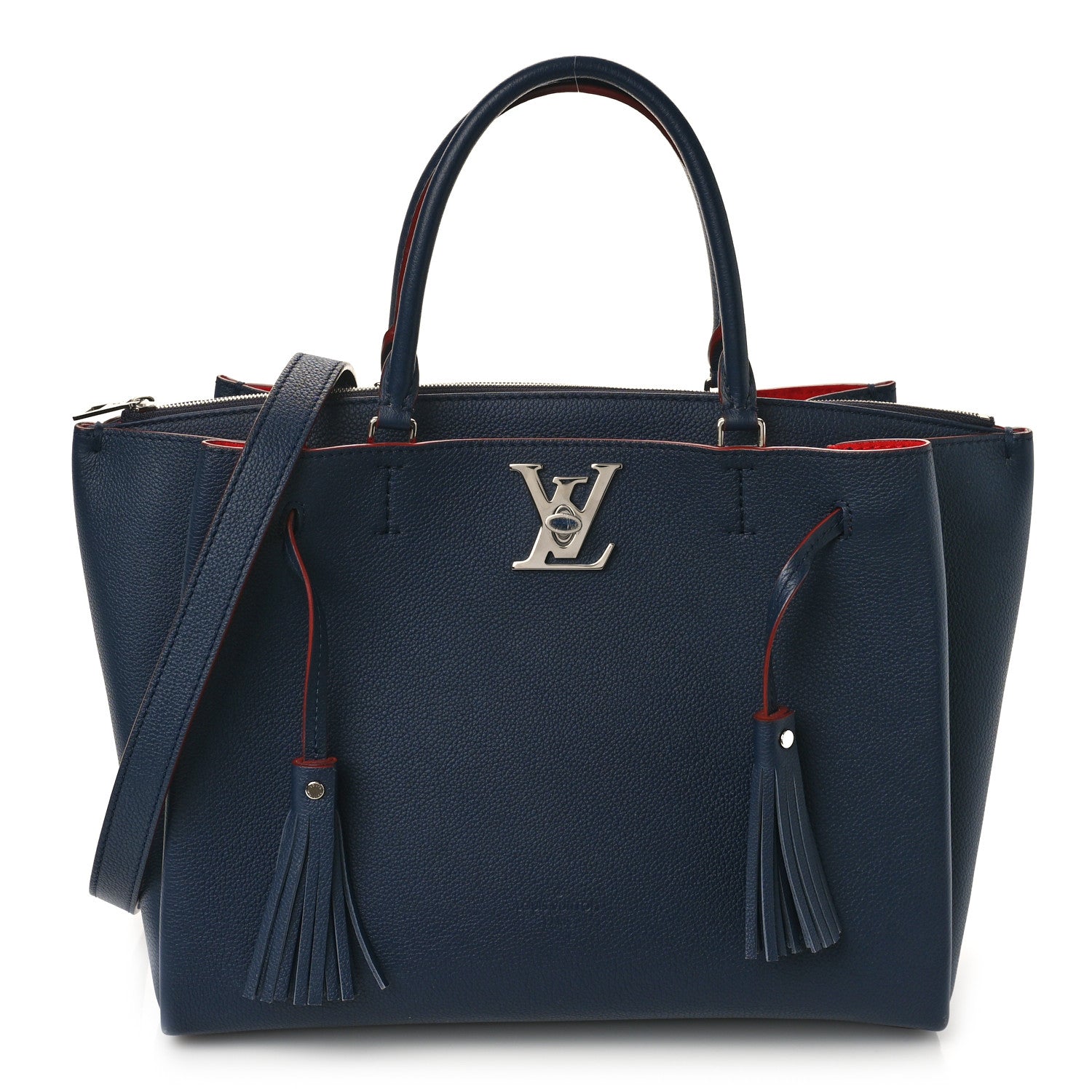 Louis Vuitton Calfskin Lockmeto Marine Rouge 1 of 8