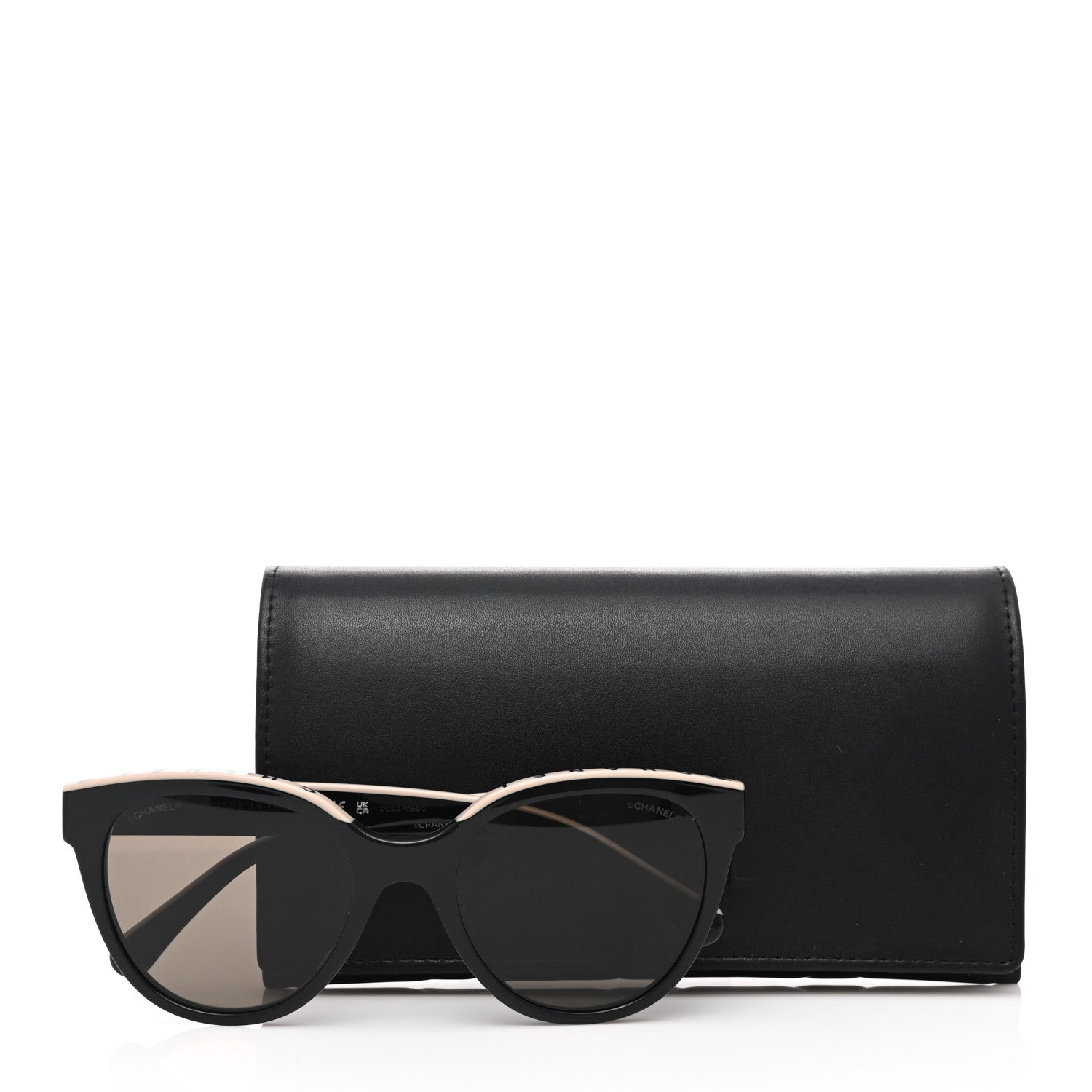Chanel Acetate CC Butterfly Sunglasses 5414 Black Beige 7 of 7