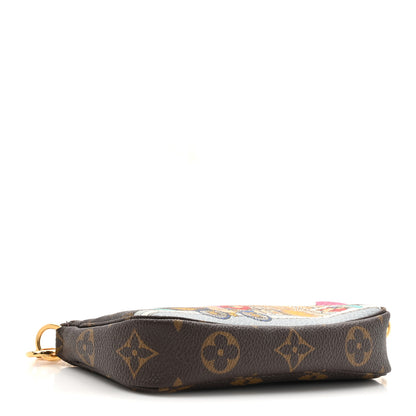 Louis Vuitton Monogram 2022 Christmas Animation Paris Mini Pochette Accessories Pink 4 of 10