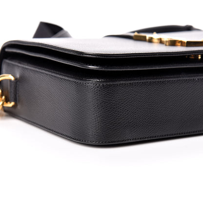 Saint Laurent Textured Calfskin Medium Classic Monogram Universite Bag Black 6 of 12