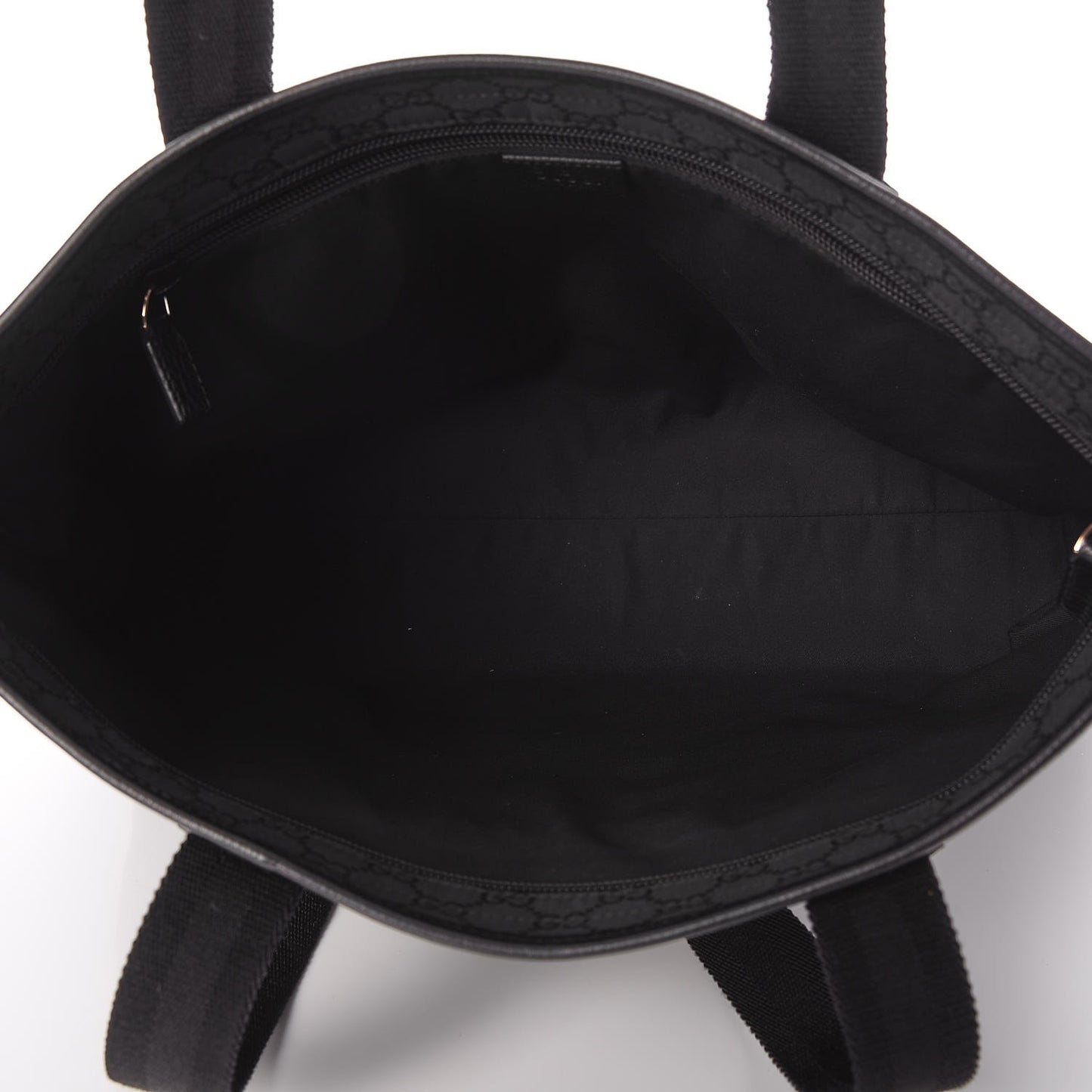 Nylon Monogram Calfskin Large Tote Bag Black