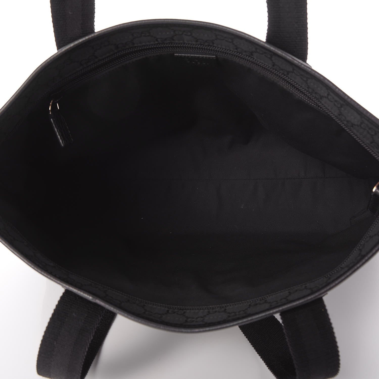 Gucci Nylon Monogram Calfskin Large Tote Bag Black 5 of 7