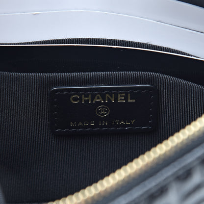 Chanel Caviar Camellia Embossed Small Pouch Black 6 of 8