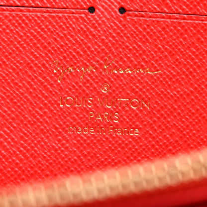 Louis Vuitton Monogram Kusama Pumpkin Dots Zippy Wallet Red 6 of 8