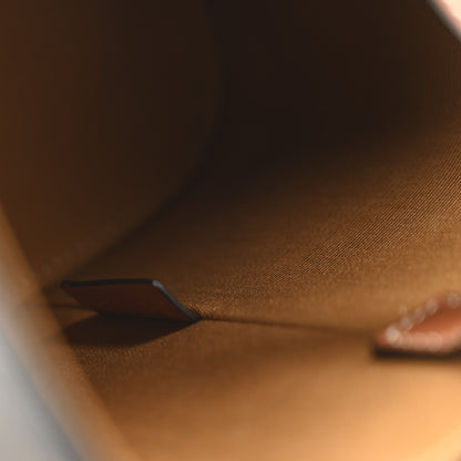 Celine Triomphe Canvas Calfskin Medium Cuir Triomphe Box Tan 7 of 10