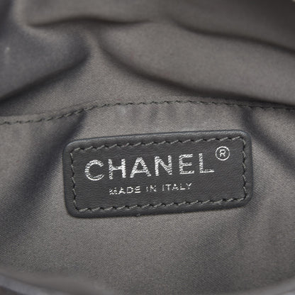 Chanel Metallic Goatskin Quilted Banane Waist Bag Fanny Pack Silver 6 of 9