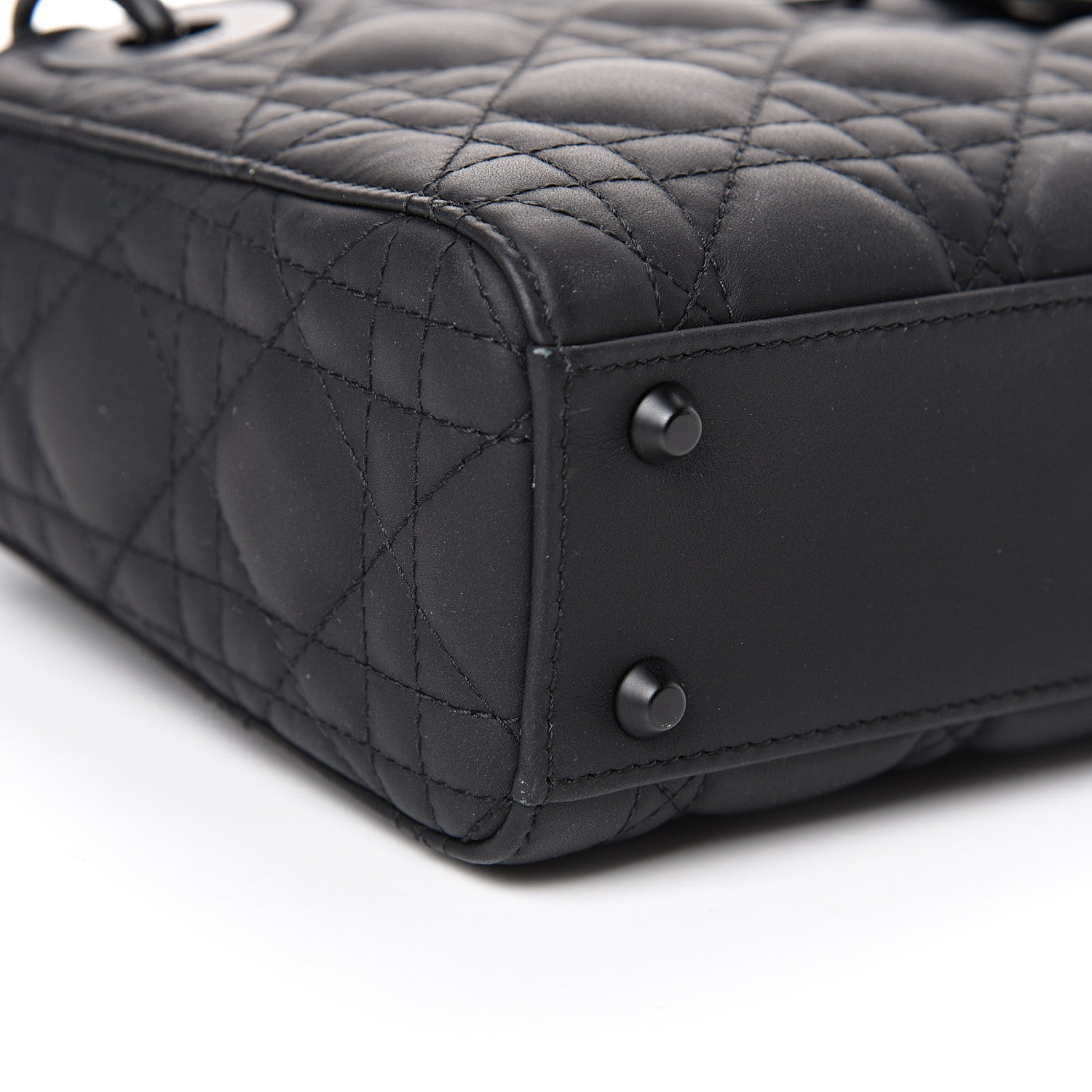 Christian Dior Ultra Matte Calfskin Cannage Mini Lady Dior Black 8 of 11