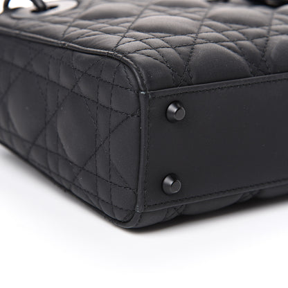Christian Dior Ultra Matte Calfskin Cannage Mini Lady Dior Black 8 of 11