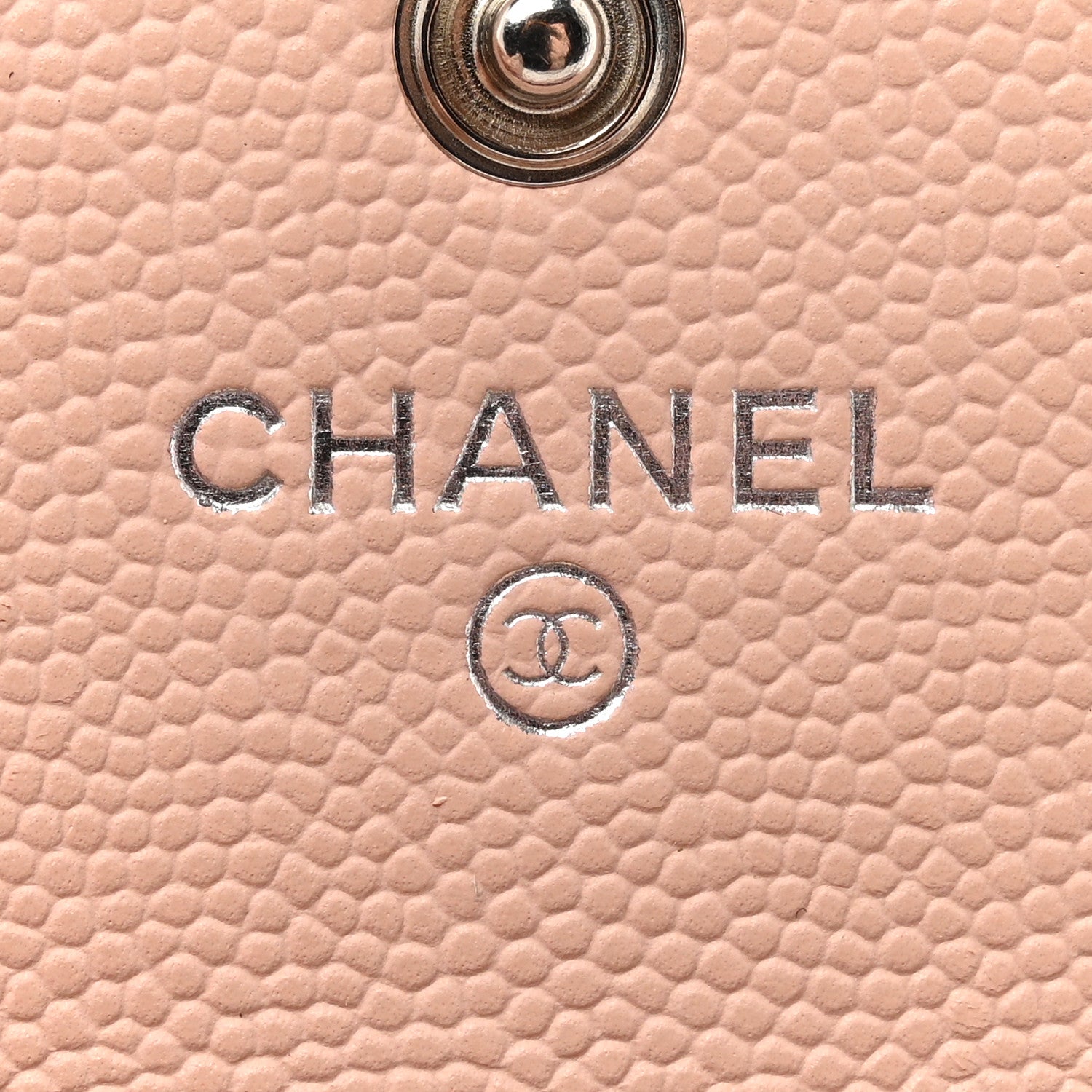 Chanel Caviar Quilted Chain CC Flap Card Holder Light Pink 5 of 9