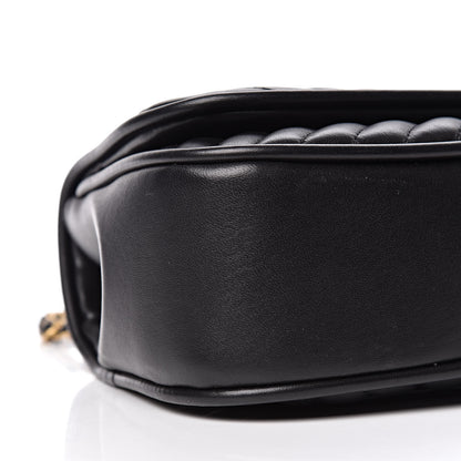 Chanel Lambskin Reverse Chevron Quilted Round Top Handle Flap Black 9 of 10