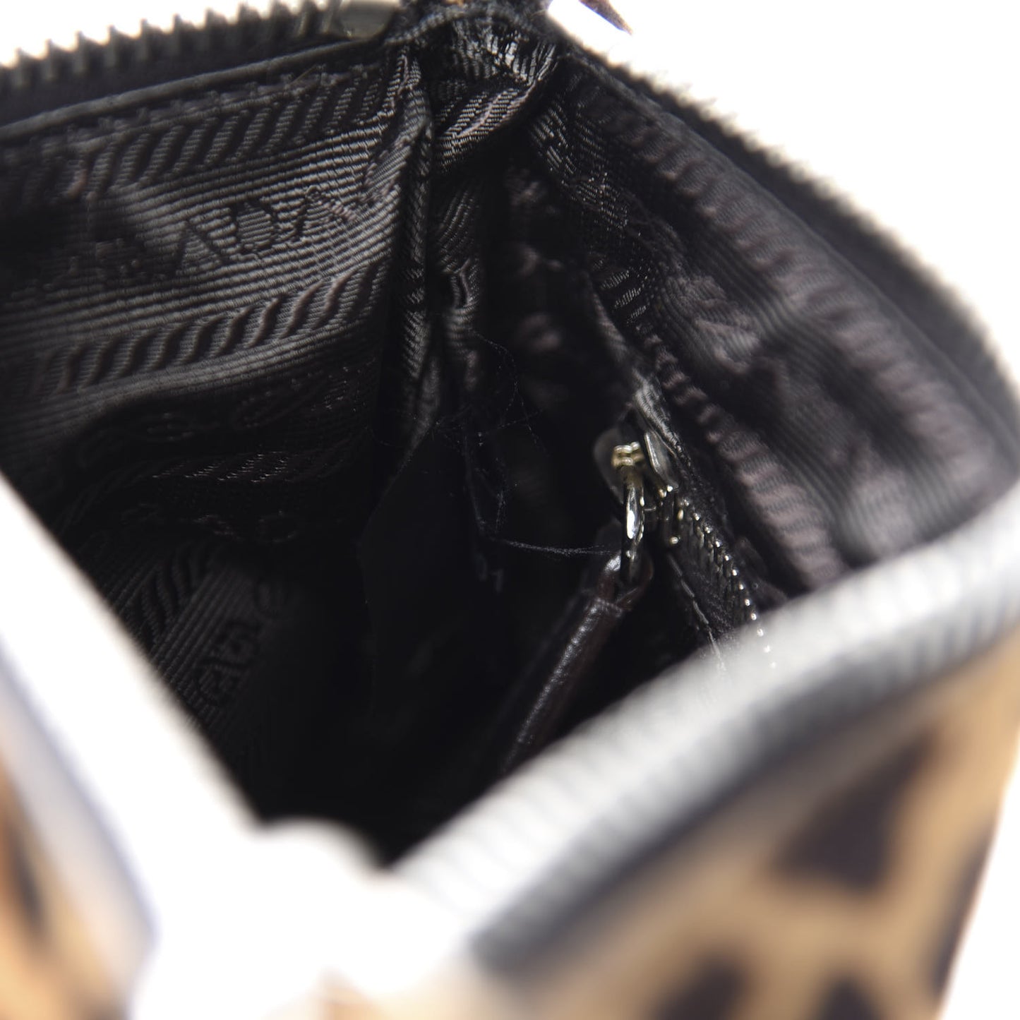Calf Hair Leopard Print Shoulder Bag Miele Moro