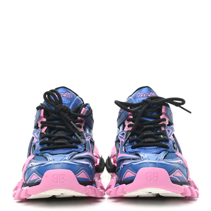 Balenciaga Rubber Mesh Bi-Color Womens Track.2 Open Sneakers 36 Blue Pink 2 of 7