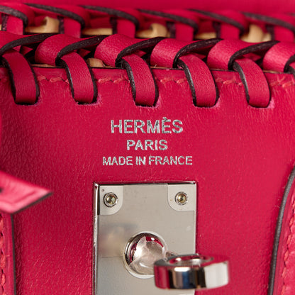 Hermes Wicker Swift Picnic Birkin 25 Naturel Framboise 7 of 13