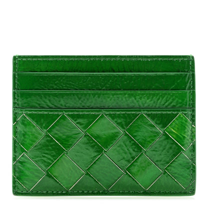 Bottega Veneta Metallic Calfskin Intrecciato Zip Card Holder Envy 1 of 8