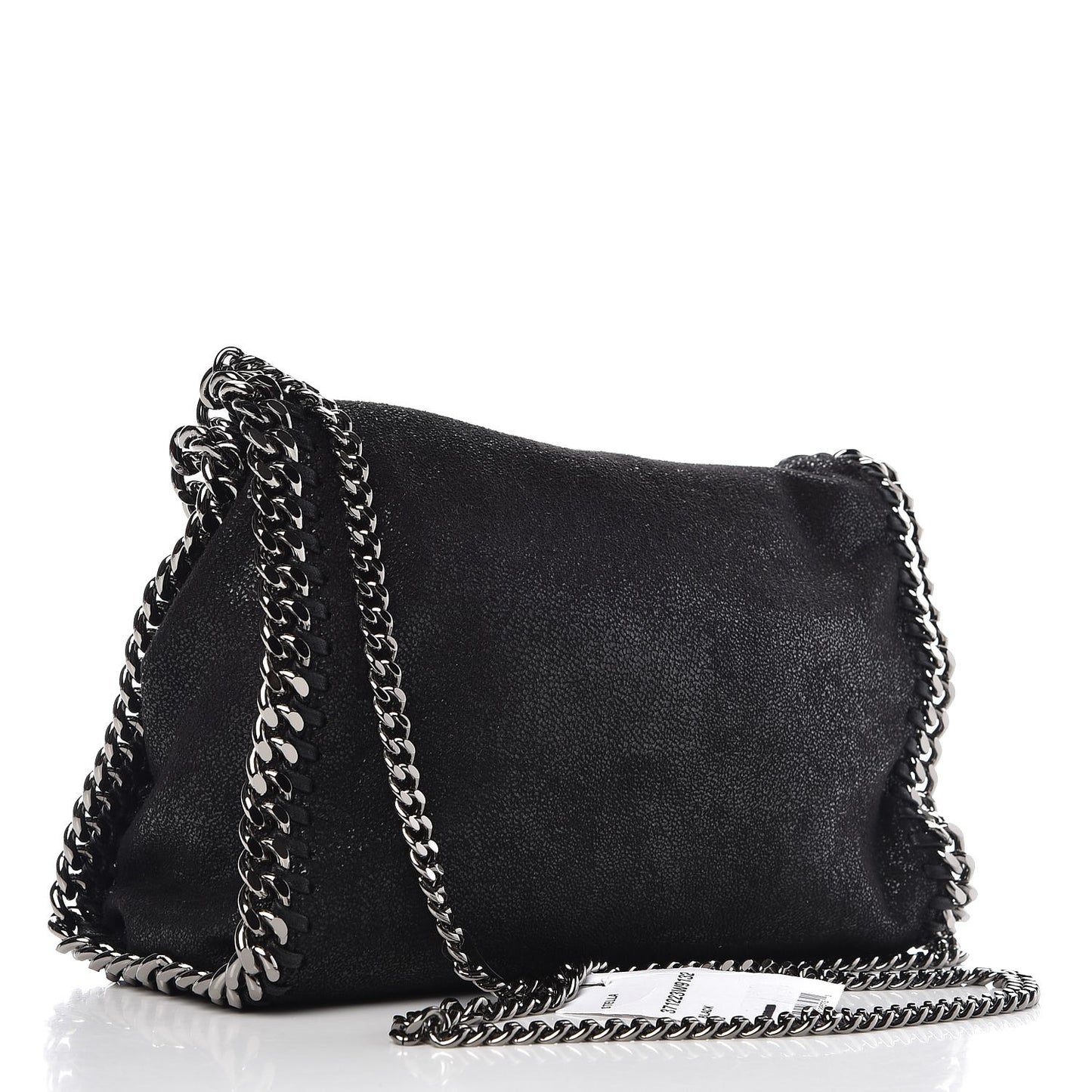 Shaggy Deer Mini Falabella Fold Over Tote Black