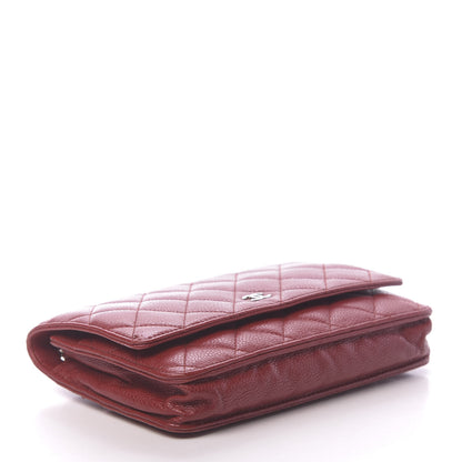 Chanel Caviar Quilted Wallet on Chain WOC Red 4 of 11