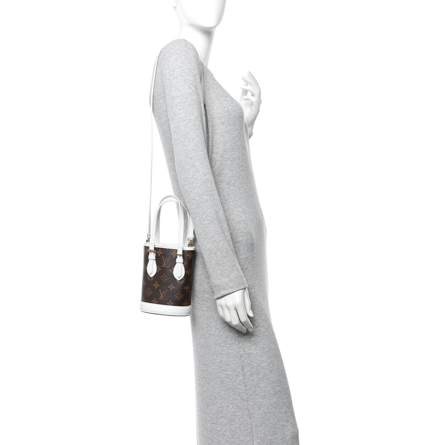 Louis Vuitton Monogram LV Match Nano Bucket Bag White 2 of 10