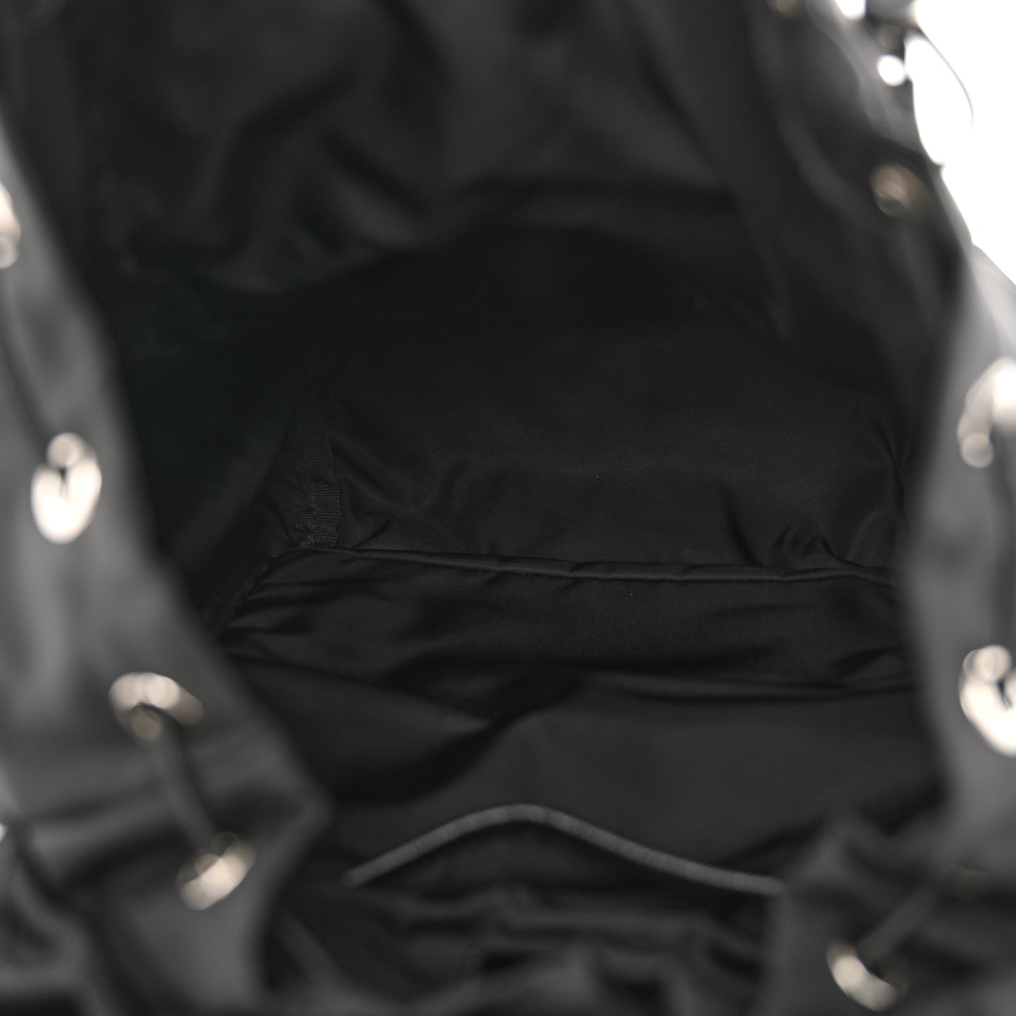 Re-Nylon Saffiano Logo Double Buckle Backpack Black