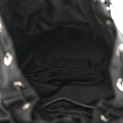 Prada Re-Nylon Saffiano Logo Double Buckle Backpack Black 5 of 12