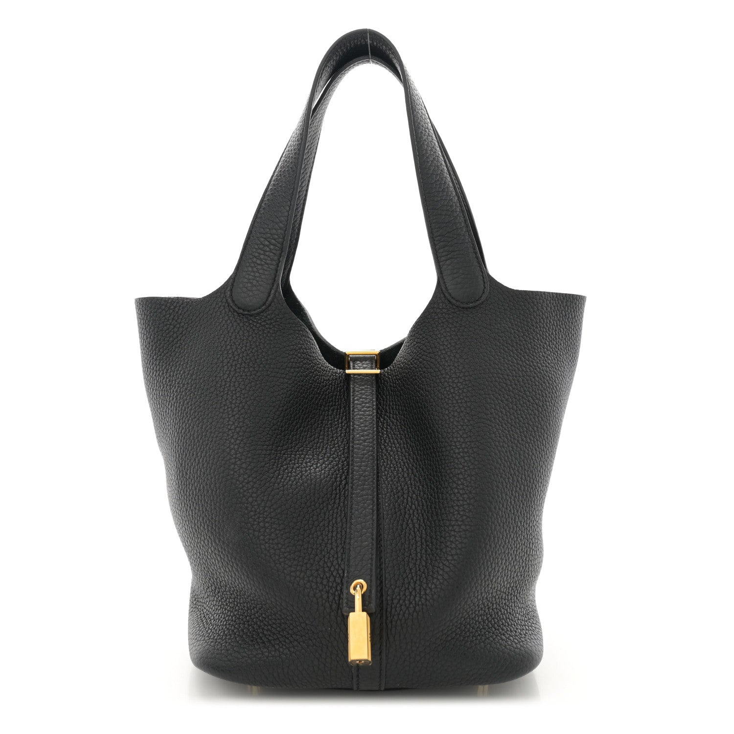 Hermes Taurillon Clemence Picotin Lock 22 MM Black 1 of 11