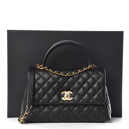 Chanel Caviar Quilted Small Coco Handle Flap Black 8 of 8