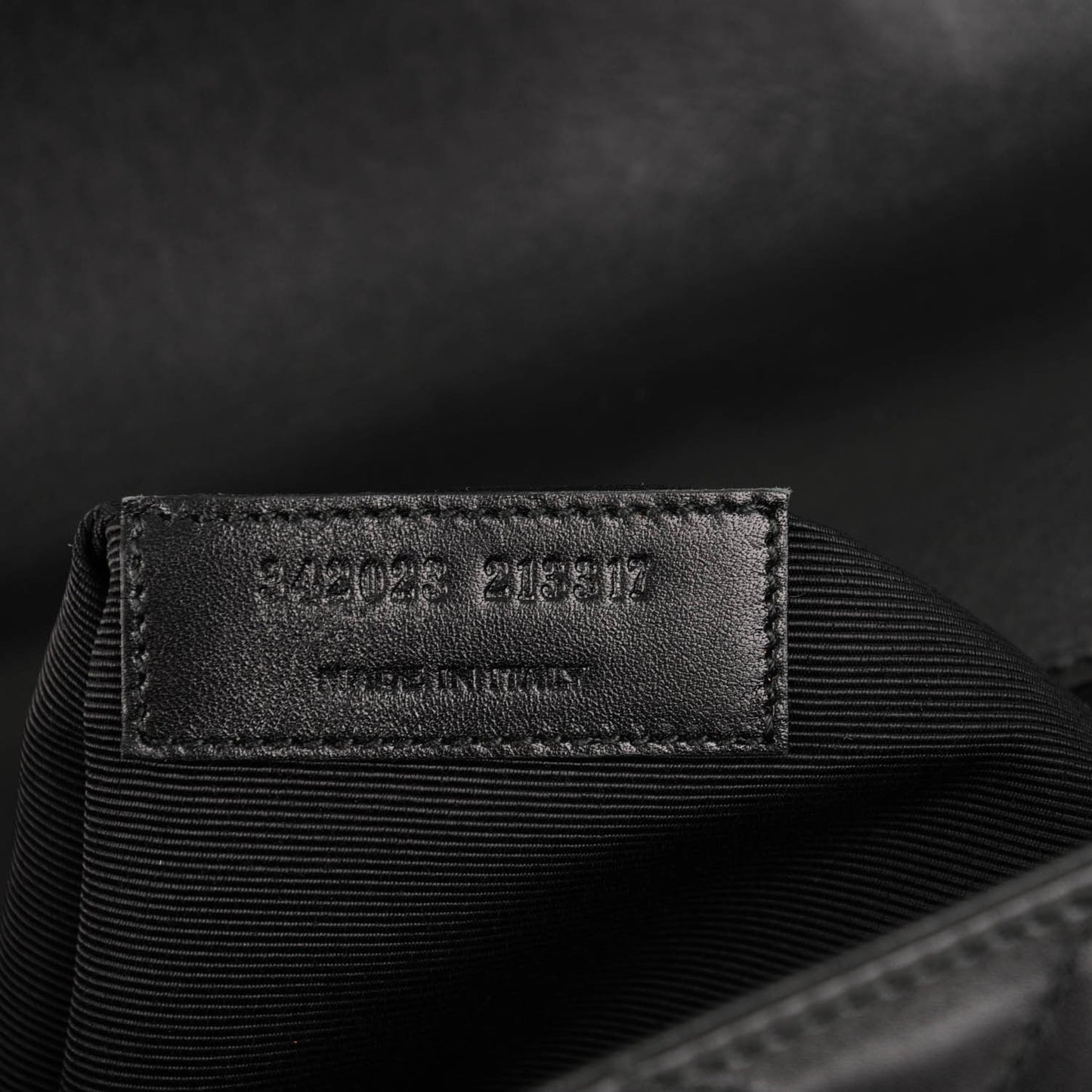 Smooth Calfskin Matelasse Chevron Large Monogram Satchel Black