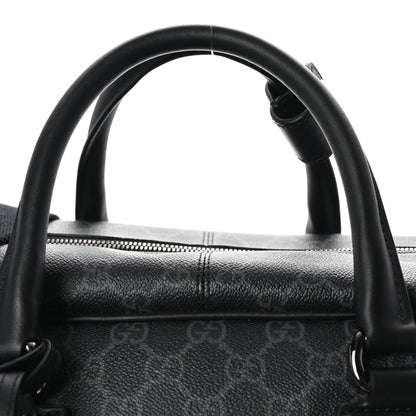 Gucci GG Supreme Monogram Calfskin GG Emblem Medium Duffle Bag Black 7 of 9