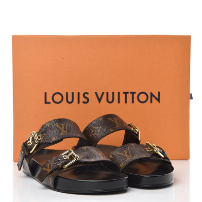 Louis Vuitton Monogram Bom Dia Mule Sandals 36 Black 9 of 9