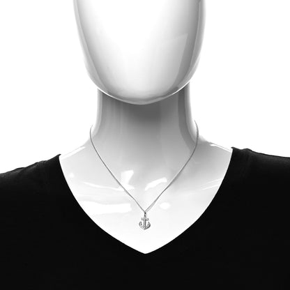 Tiffany Platinum Diamond Anchor Pendant Necklace 2 of 6