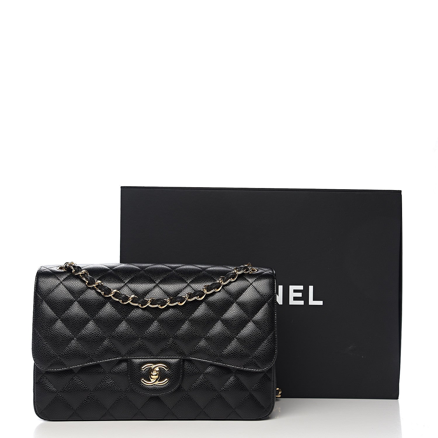 Chanel Caviar Quilted Jumbo Double Flap Black 11 of 11