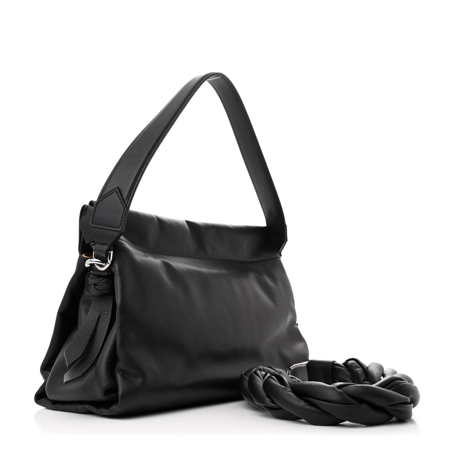 Calfskin Medium ID93 Satchel Black