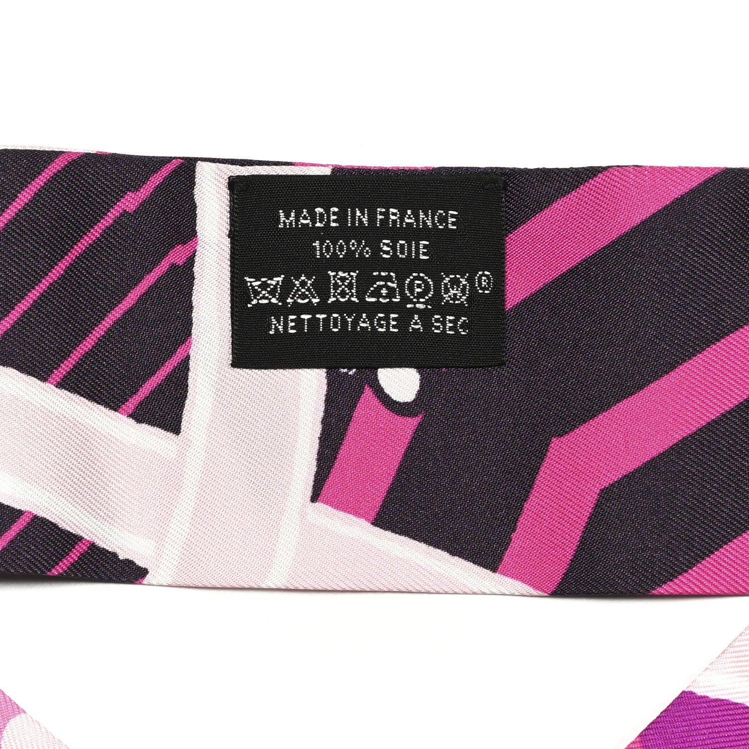 Hermes Silk Jeu de Soie Uniforme Twilly Rose Vif Black Rose 5 of 5