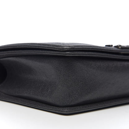 Chanel Metallic Caviar Quilted New Medium Boy Flap Grey 7 of 9