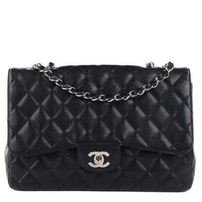 Chanel Caviar Quilted Jumbo Single Flap Black 1 of 8