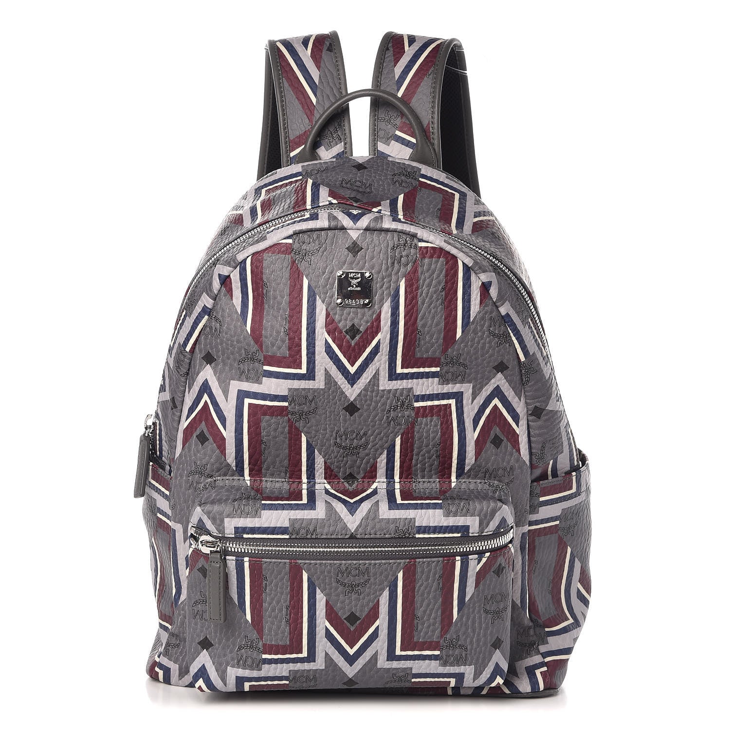 MCM Visetos Gunta Medium Stark Backpack Phantom Grey 1 of 9