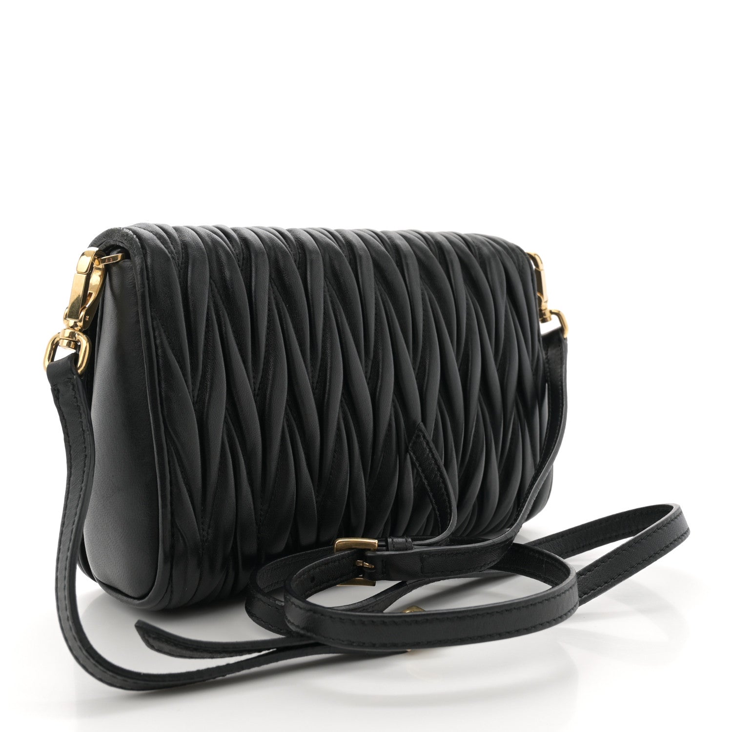 Miu Miu Nappa Matelasse Crossbody Black 3 of 11