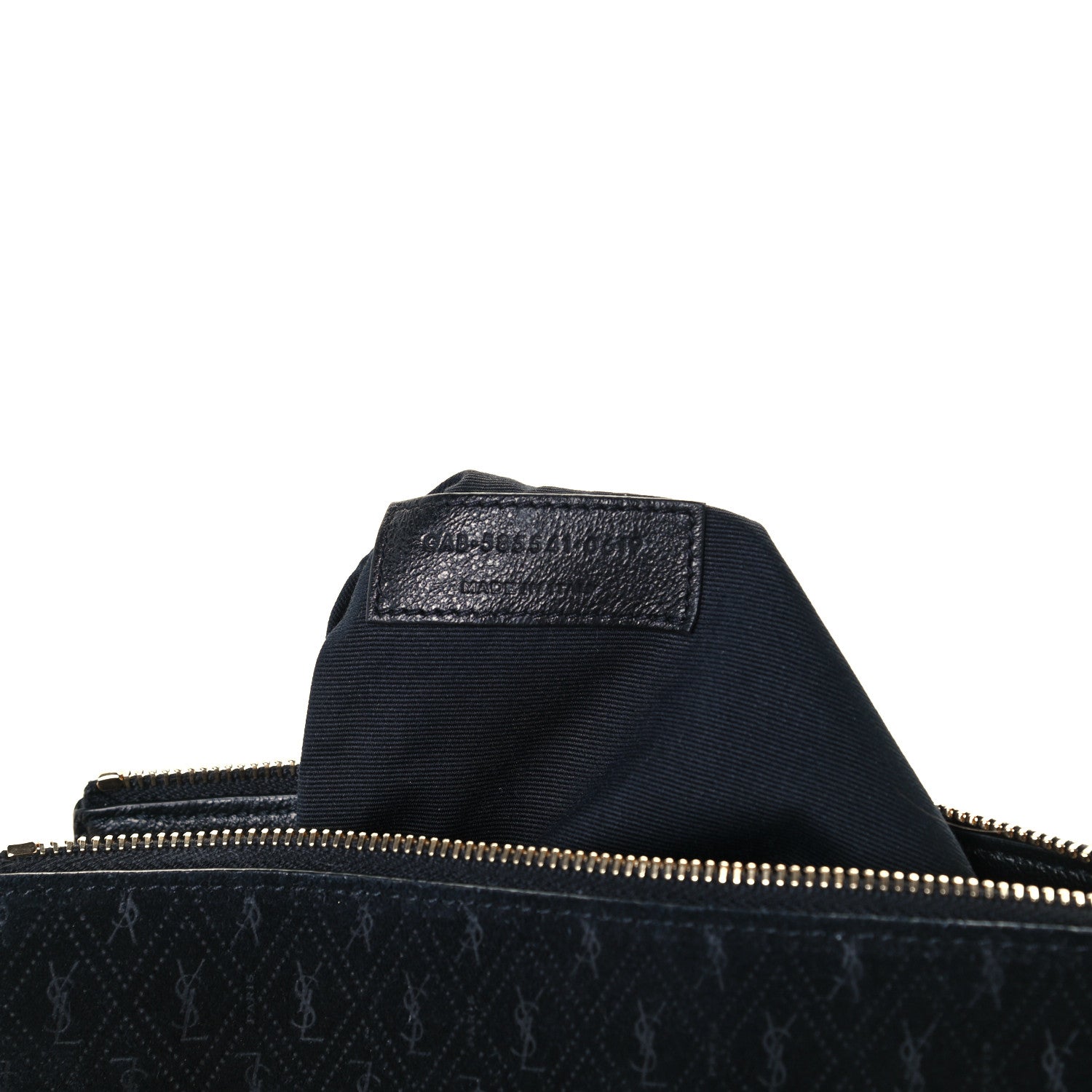 Saint Laurent Suede All-Over Monogram Crossbody Black 7 of 10