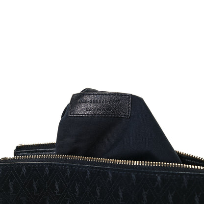 Saint Laurent Suede All-Over Monogram Crossbody Black 7 of 10