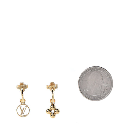 Louis Vuitton Brass Blooming Earrings Gold 2 of 4