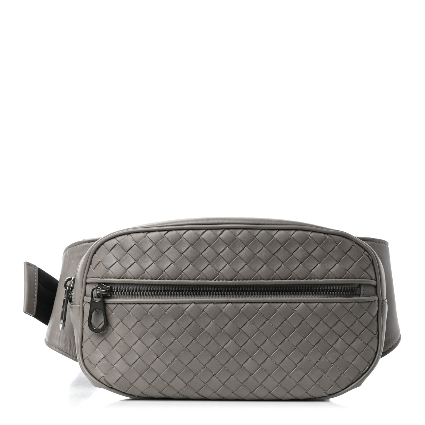 Nappa Intrecciato Belt Bag Dark Cement