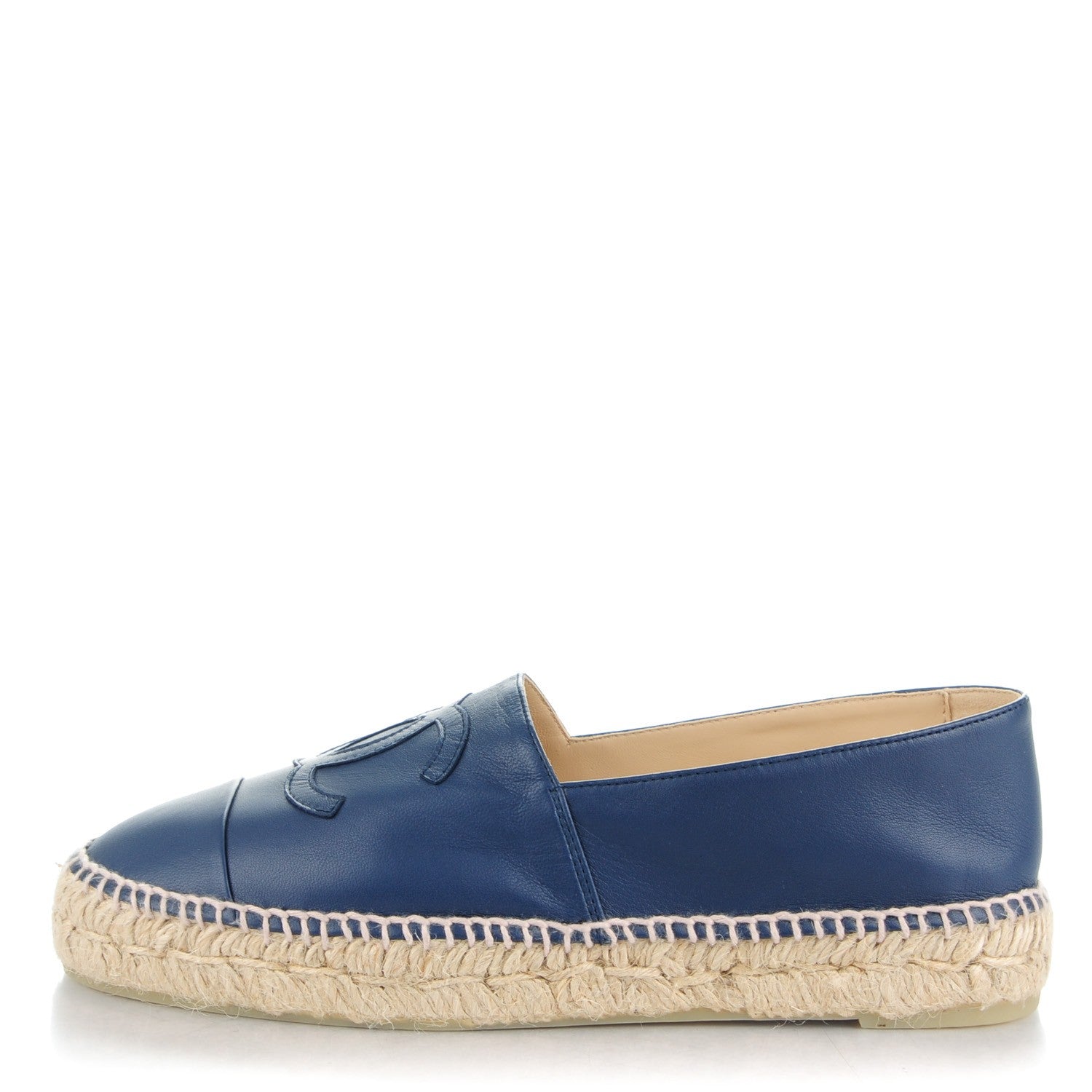 Chanel Lambskin CC Espadrilles 39 Dark Navy 1 of 8