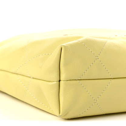 Chanel Shiny Calfskin Quilted Mini Chanel 22 Yellow 9 of 10